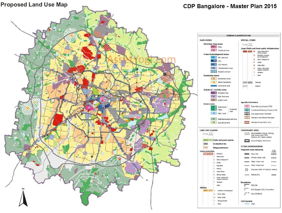 mapy využití území Bangalore