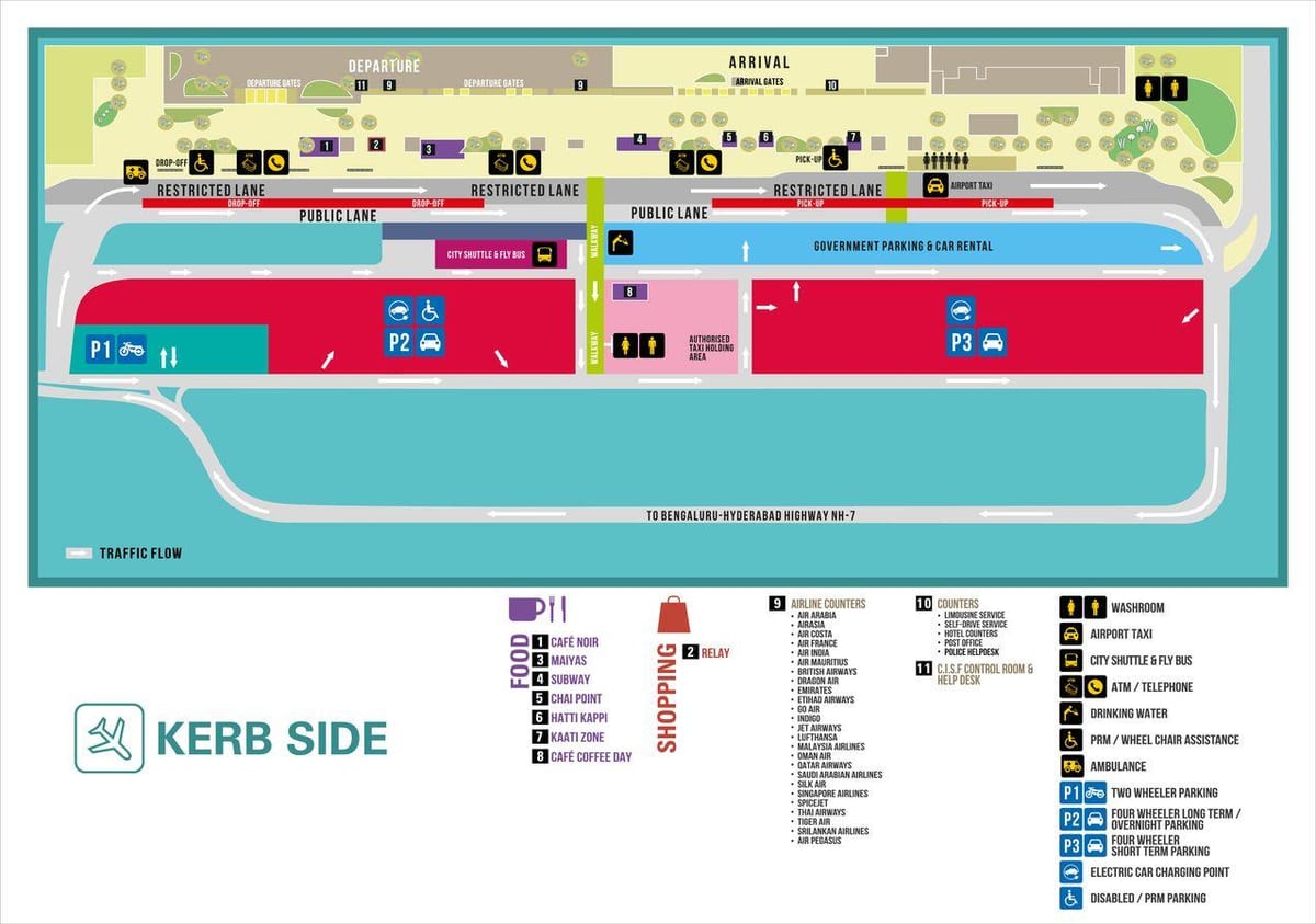 Letiště Kempegowda international airport mapě