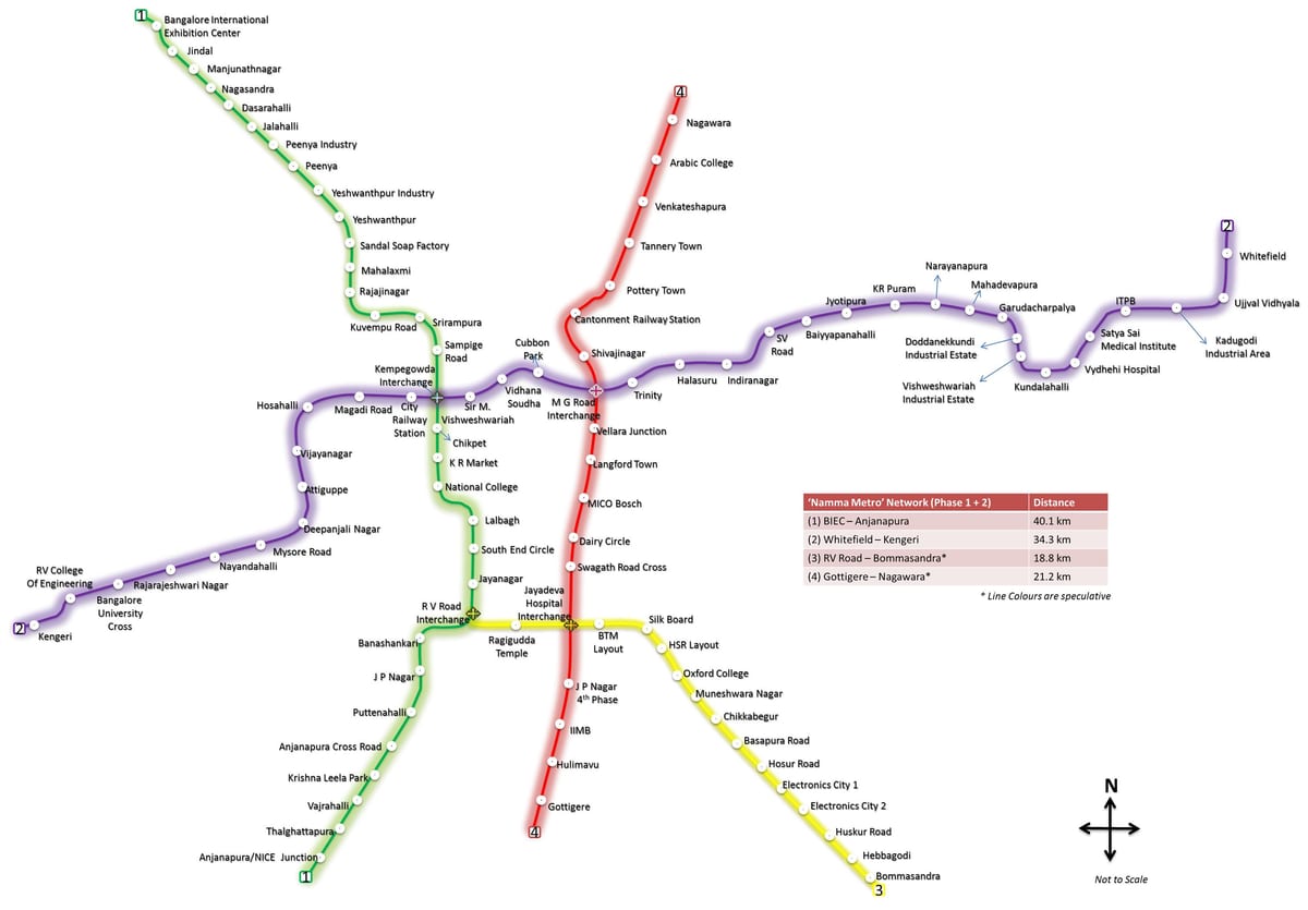 bmrcl mapa trasy