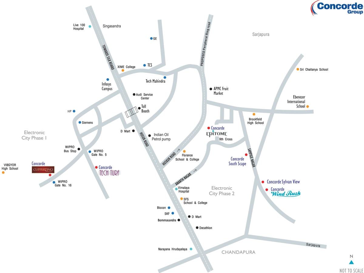 mapa Bangalore electronic city