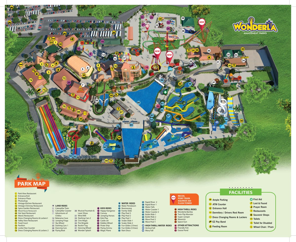 Bangalore Wonderla mapě