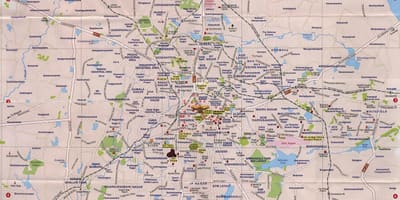 Bangalore turistických atrakcí mapě