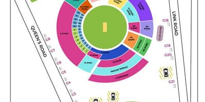 Bangalore cricket stadium mapě