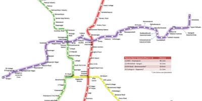Bmrcl mapa trasy