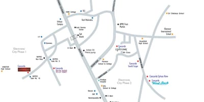 Mapa Bangalore electronic city