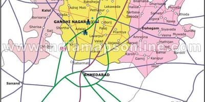 Bangalore gandhinagar mapě