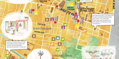 Commercial street nákupní Bangalore mapa